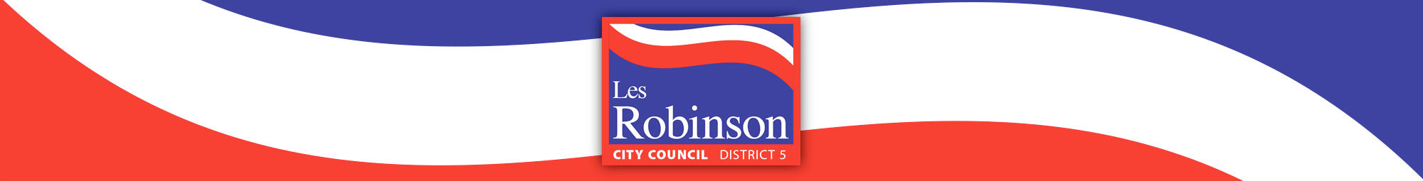 Les Robinson in a suit, City Council District 5.